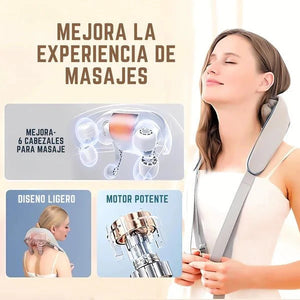 SOLOCOMFORT PRO™ MASAJEADOR DE ESPALDA CUELLO Y HOMBROS MULTIFUNCIONAL